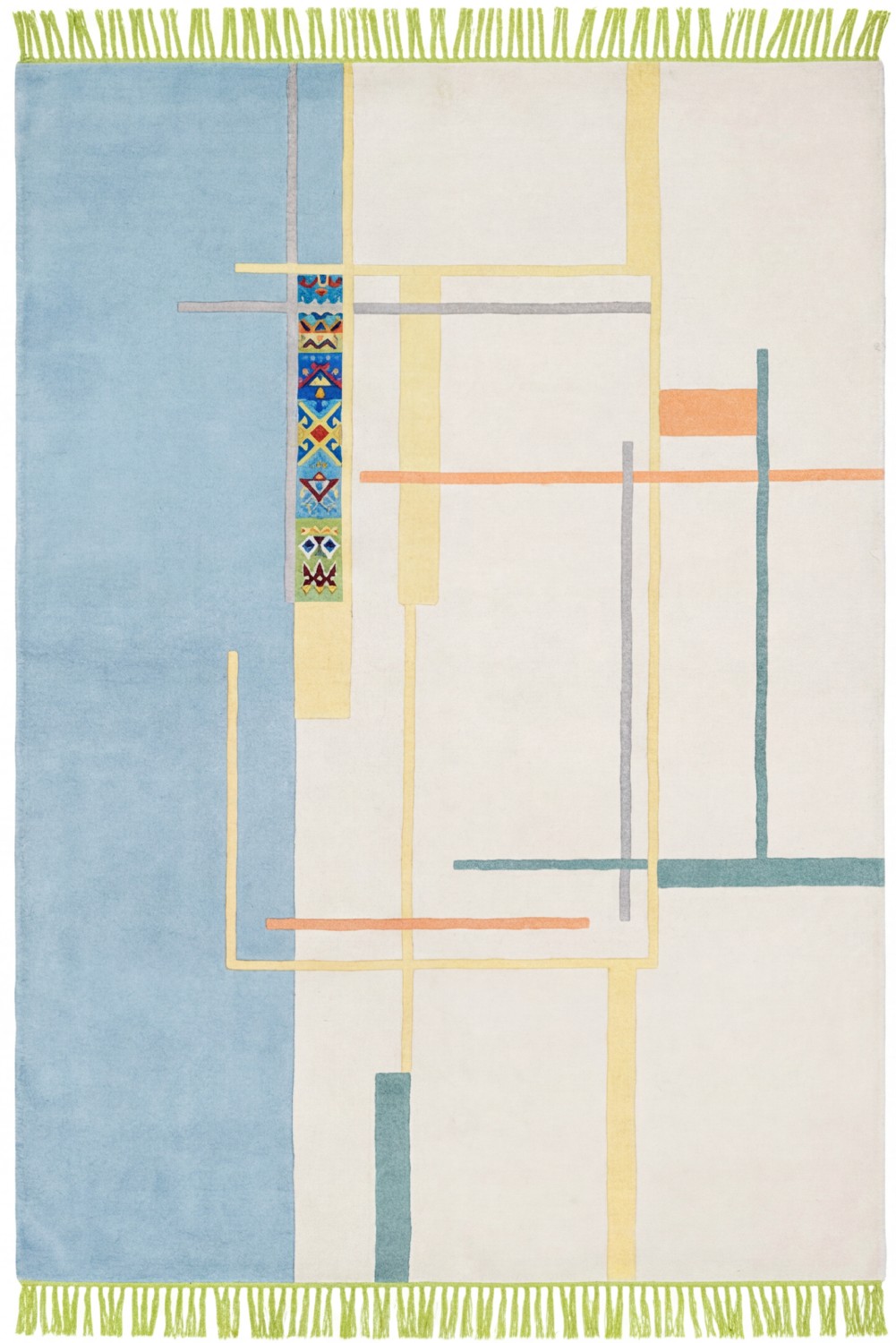 Linear Atlas Blue Handmade Rug