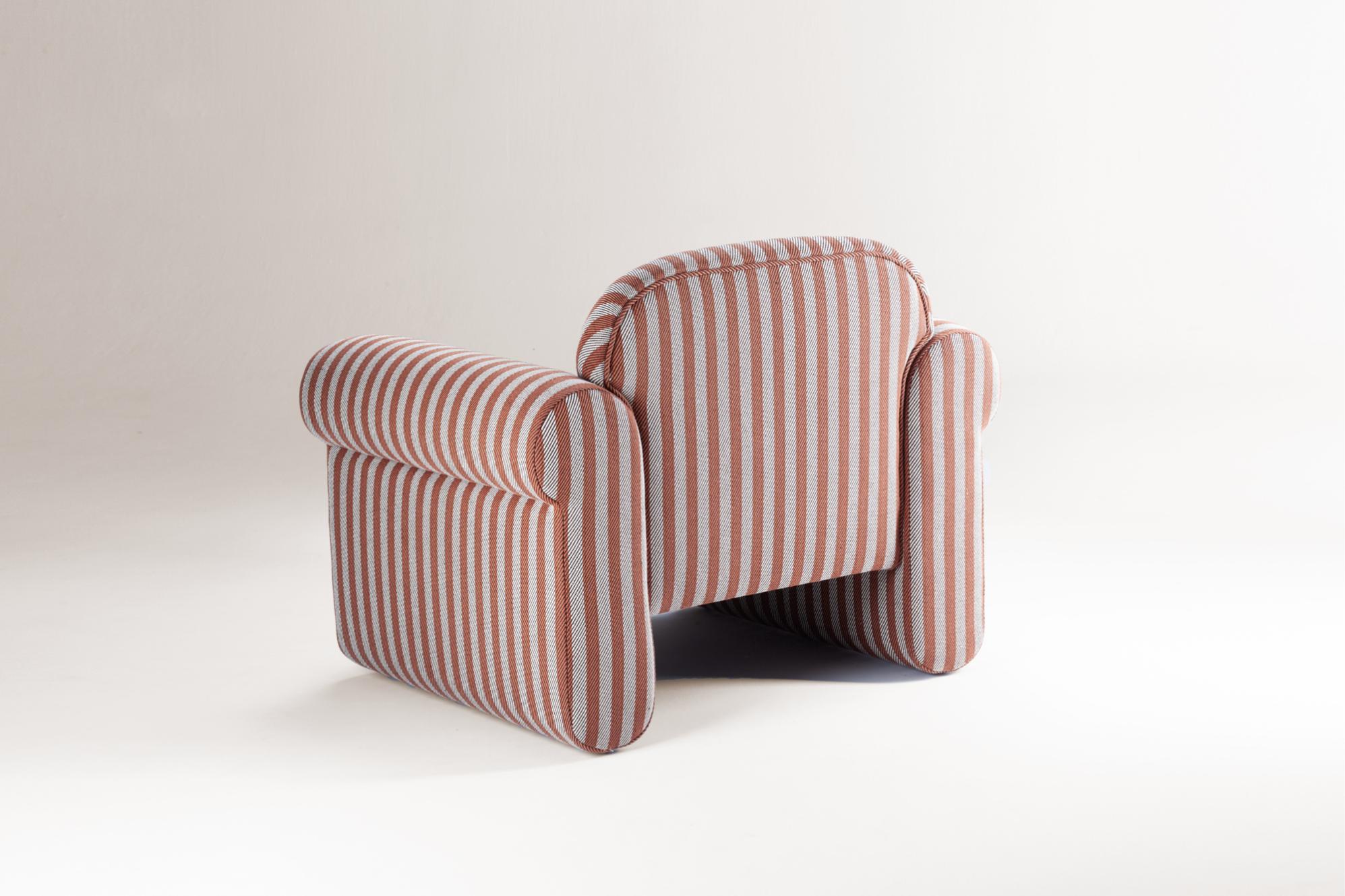 Oscar Striped Armchair