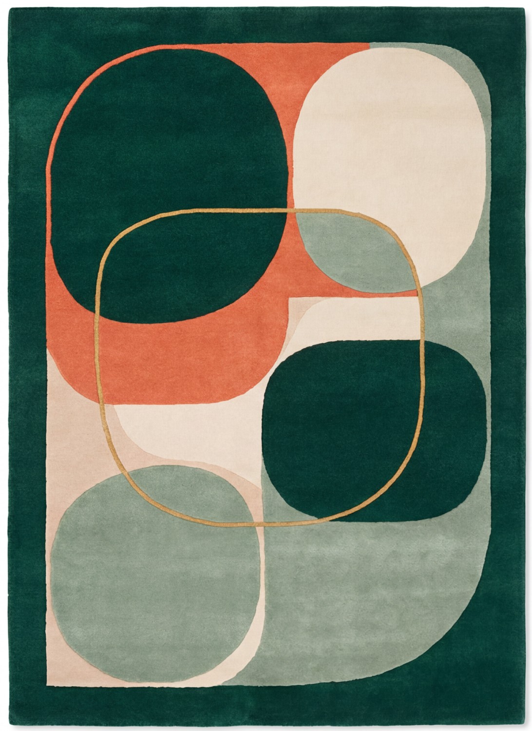 Modern Orbits Handmade Rug