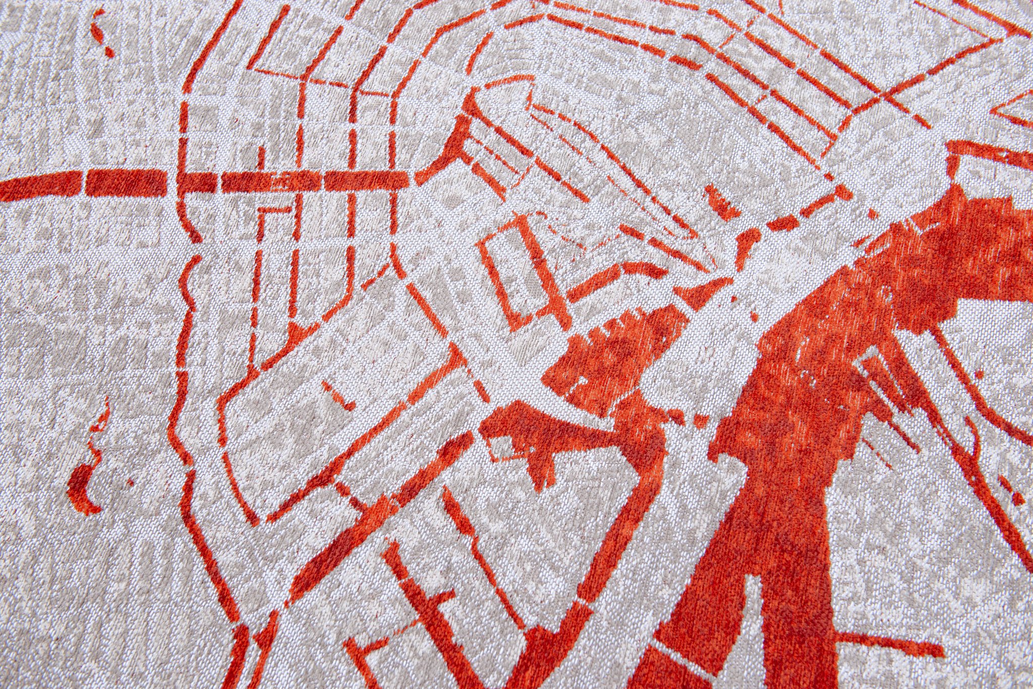 Orange Cut Rug | Size: 140 × 200 cm