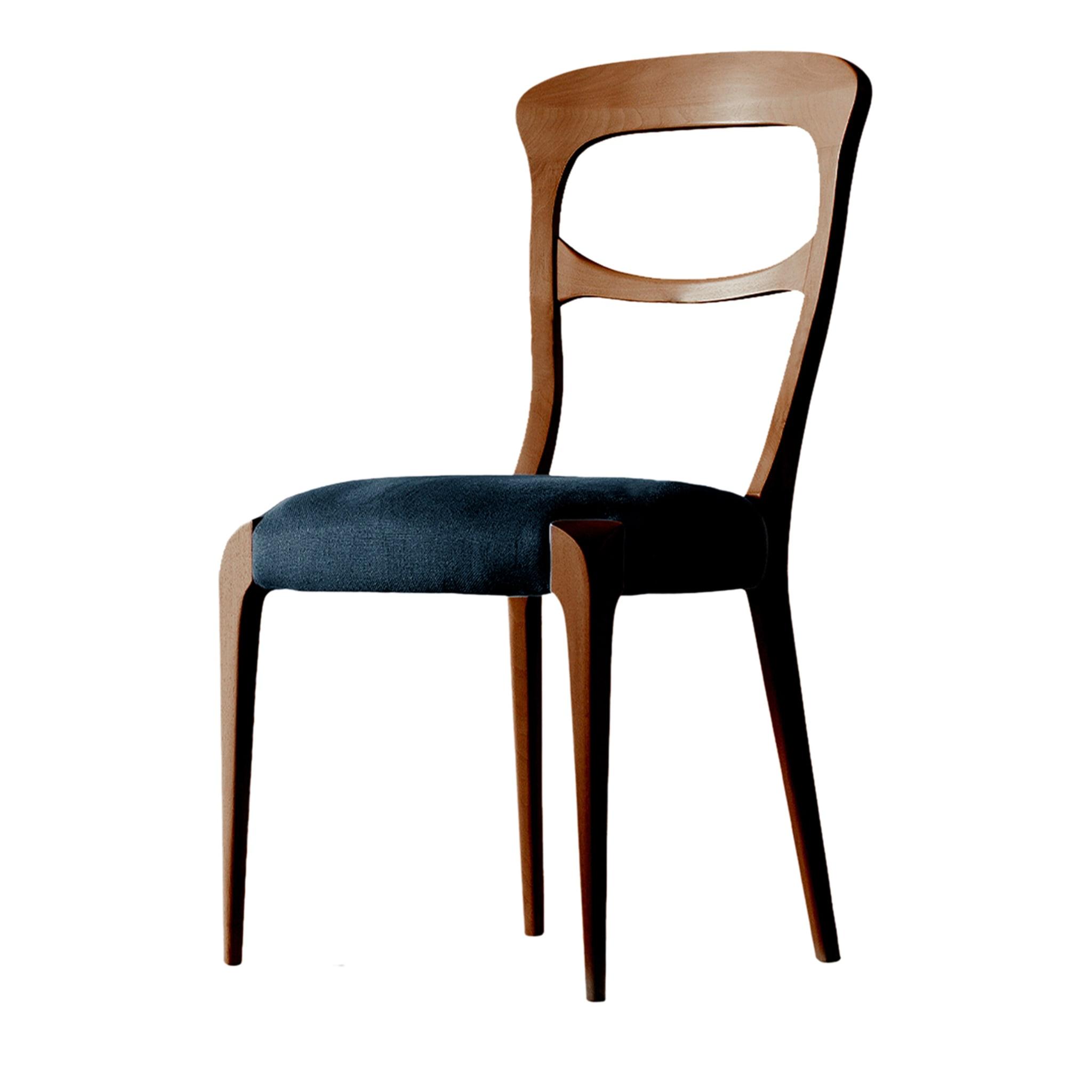Capotavola Natural Walnut Chair | Color: Velvet G075 472