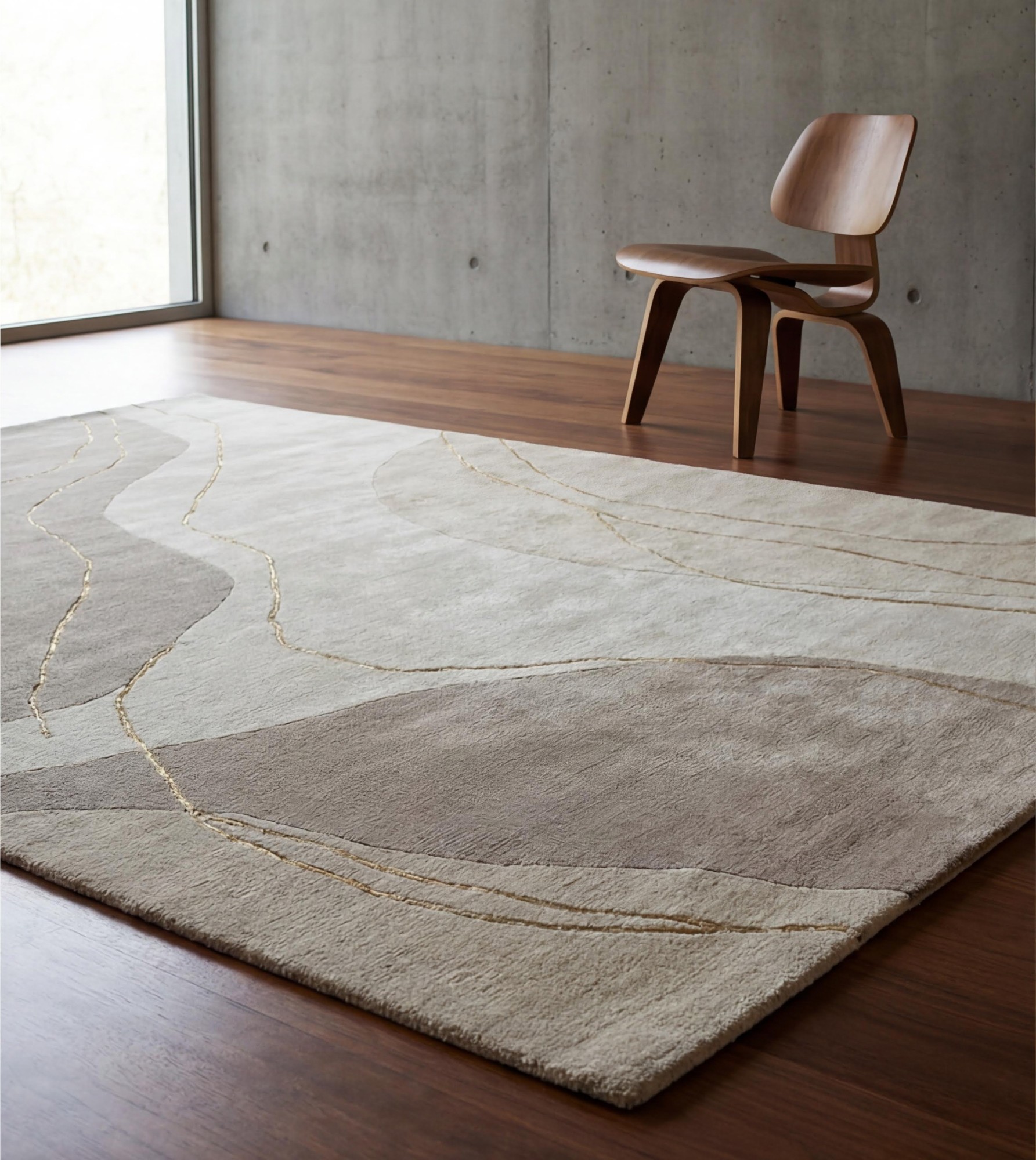 Soft Contours Handmade Rug