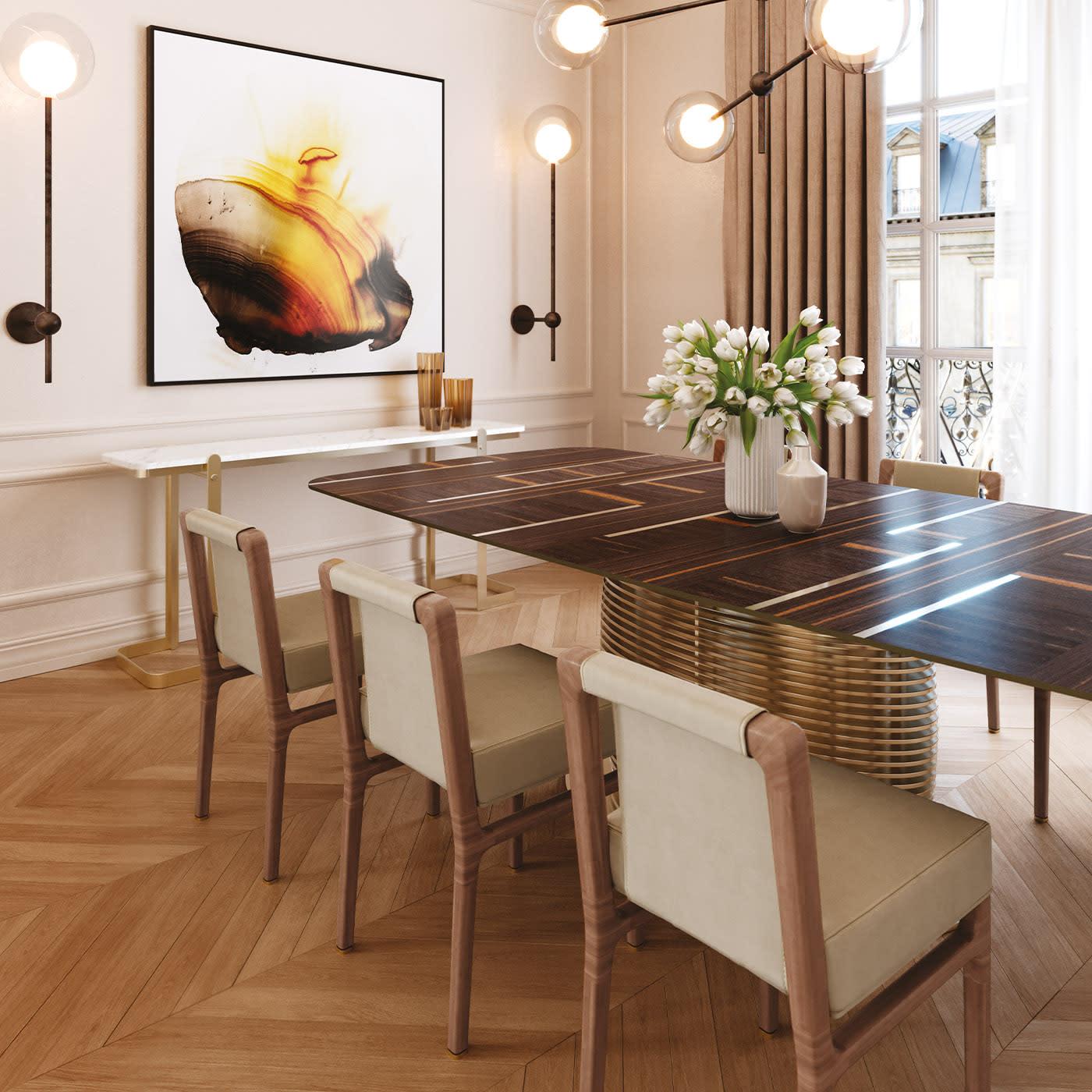 Amerigo Chair | Configuration: Without Armrests | Upholstery: Leather