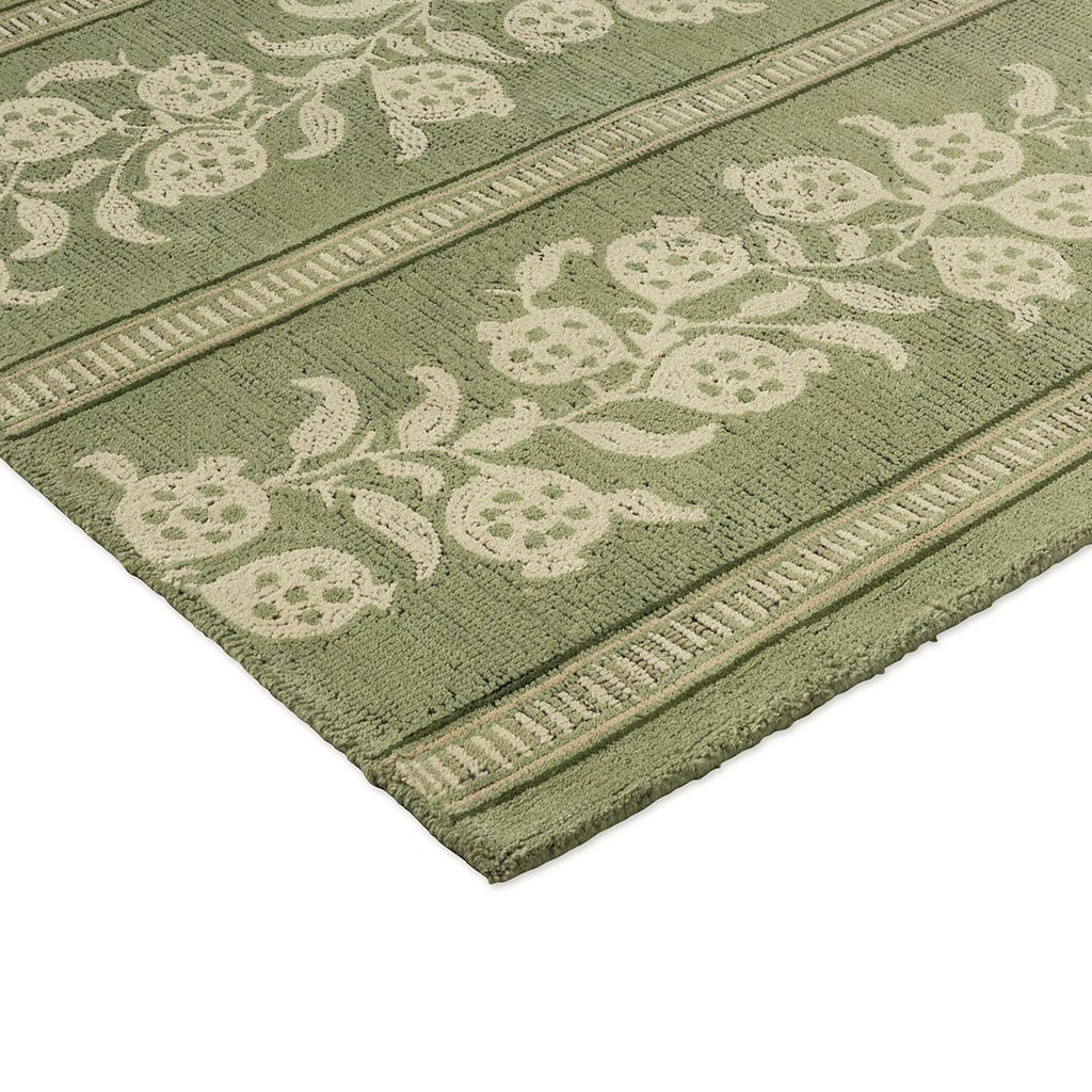 Anaar Forest Green Artisan Rug | Size: 200 × 280 cm
