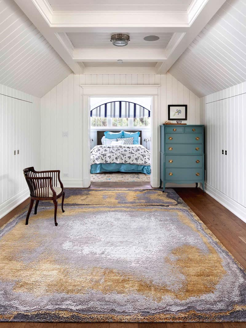 Gold on Grey Rug
