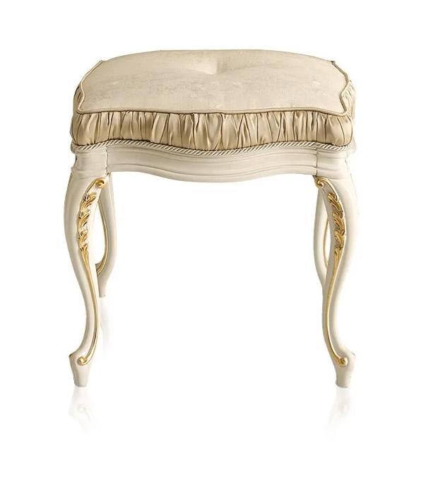 Beige & Gold Classic Stool