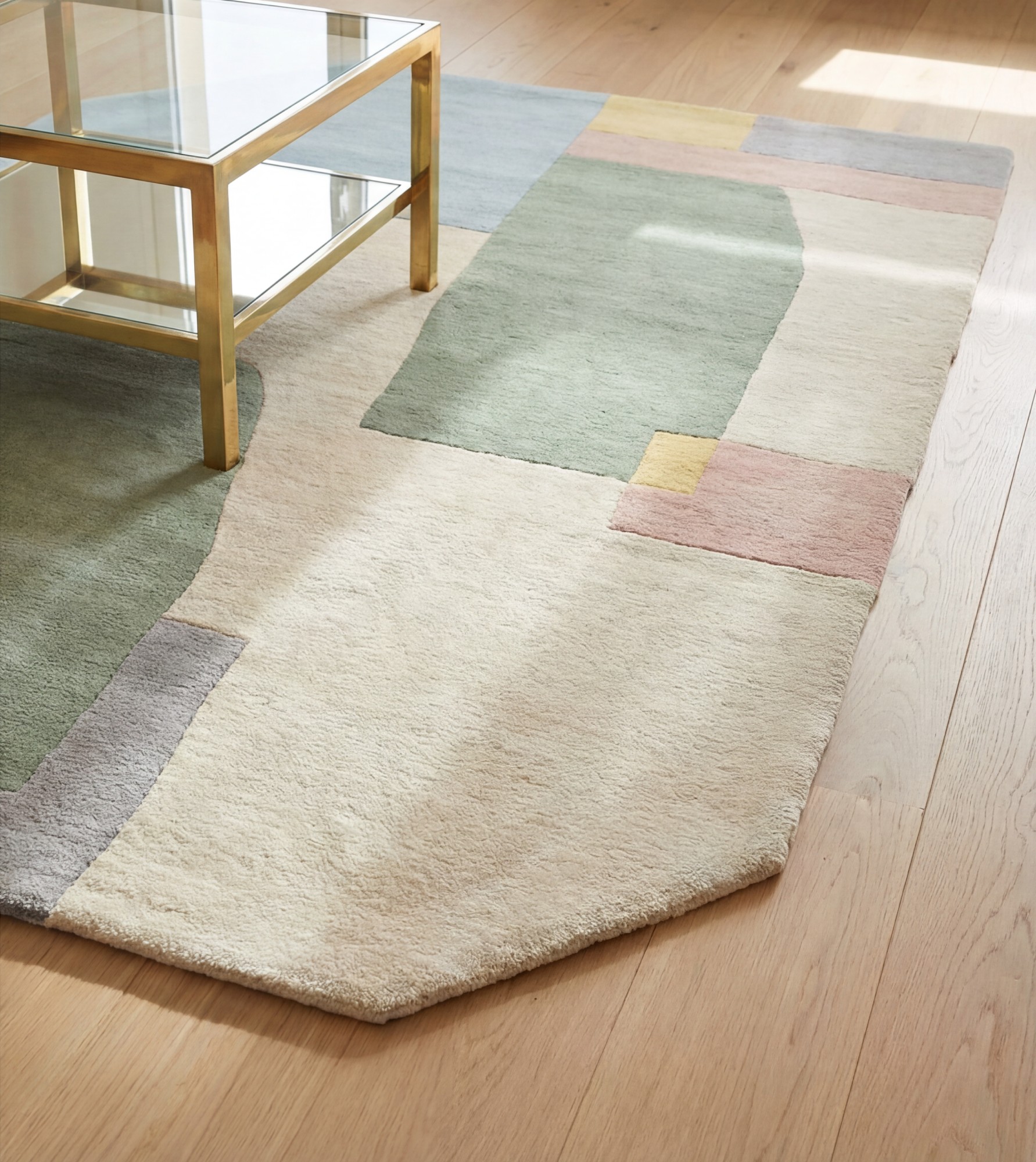 Rounded Blocks Soft Artisan Rug