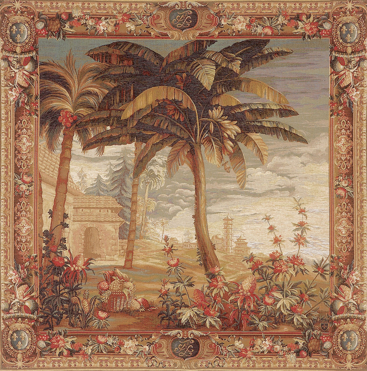 The Pineapple Harvest Exotic Landscape Tapestry