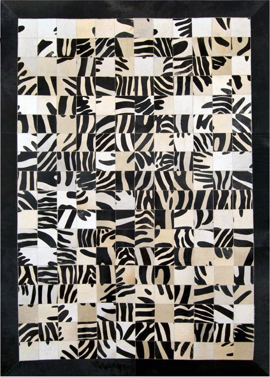 Mosaic Zebra Cowhide Rug | Size: 250 × 280 cm