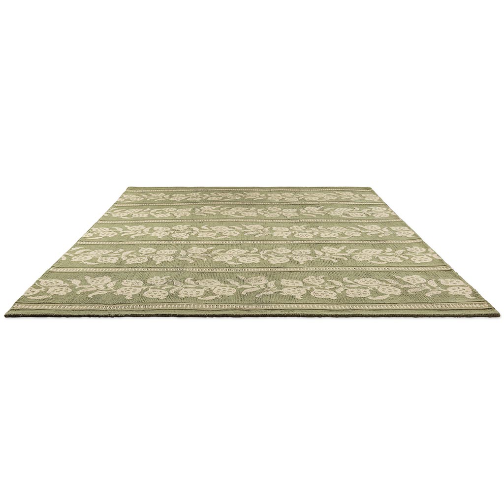 Anaar Forest Green Artisan Rug | Size: 200 × 280 cm