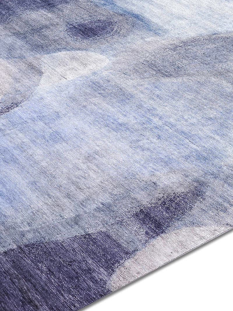 Blue / Grey Handmade Rug | Size: 140 × 210 cm