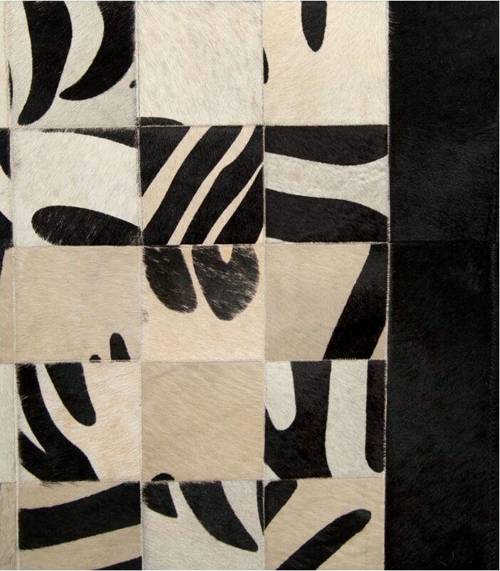 Mosaic Zebra Cowhide Rug | Size: 250 × 280 cm