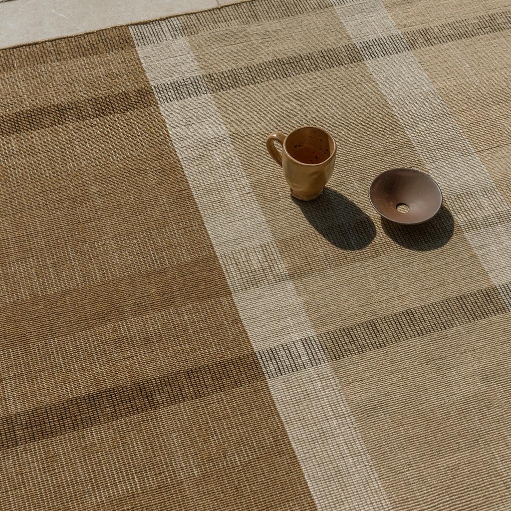 Zona Cashew Block Stripe Outdoor Rug | Size: 200 × 280 cm