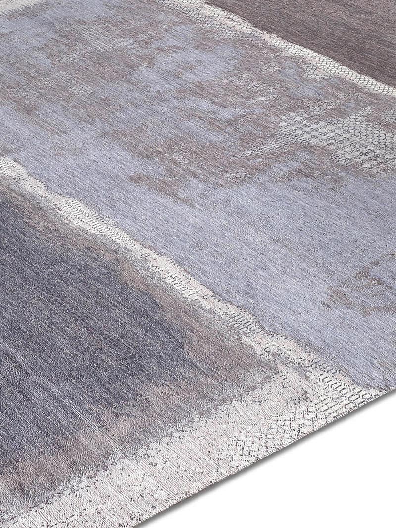 Grey Light Blue Rug | Size: 183 × 274 cm