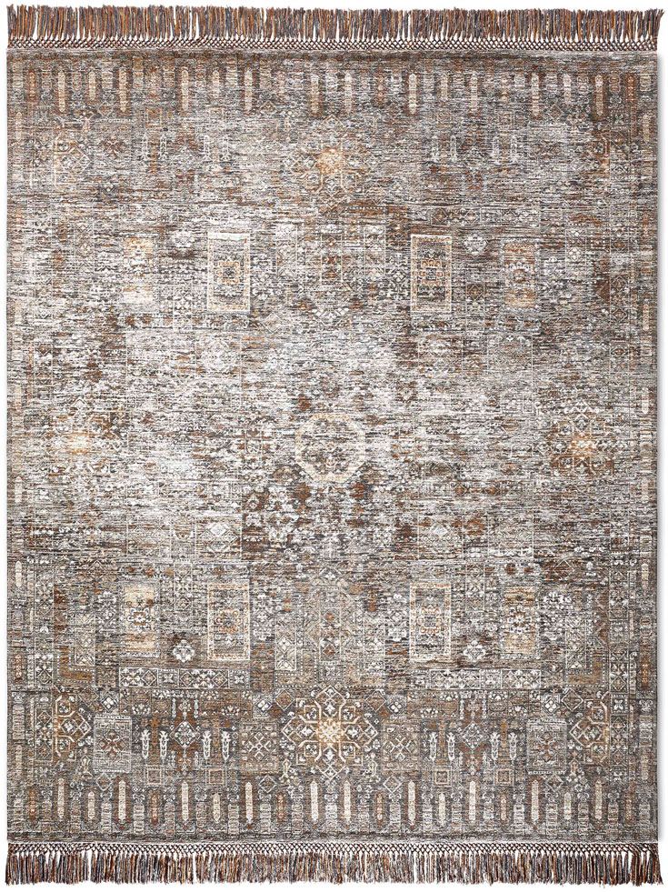 Agra Charcoal Handmade Rug | Size: 170 × 240 cm
