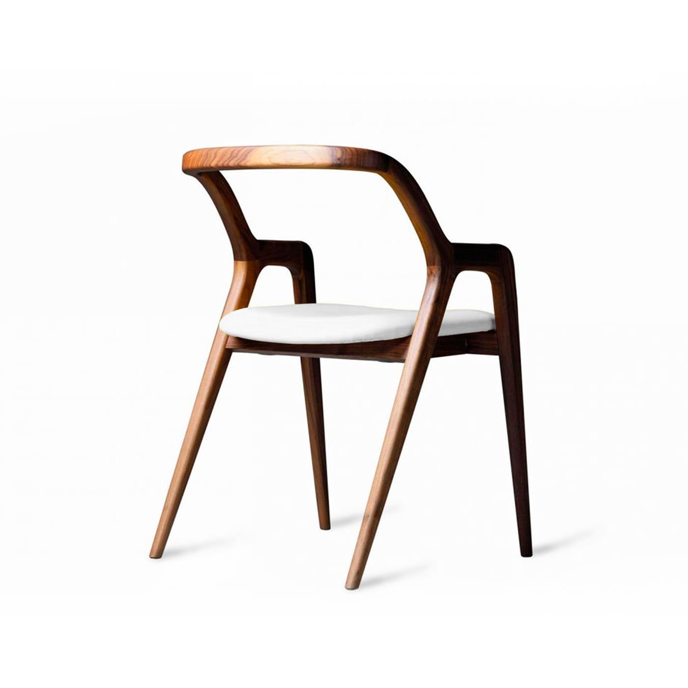 In Breve Natural Walnut Chair | Upholstery: Leather PANDORA 649