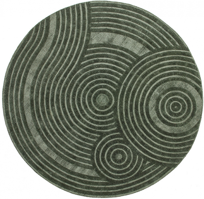 Modern Designer Green Rug | Size: 160 × 230 cm