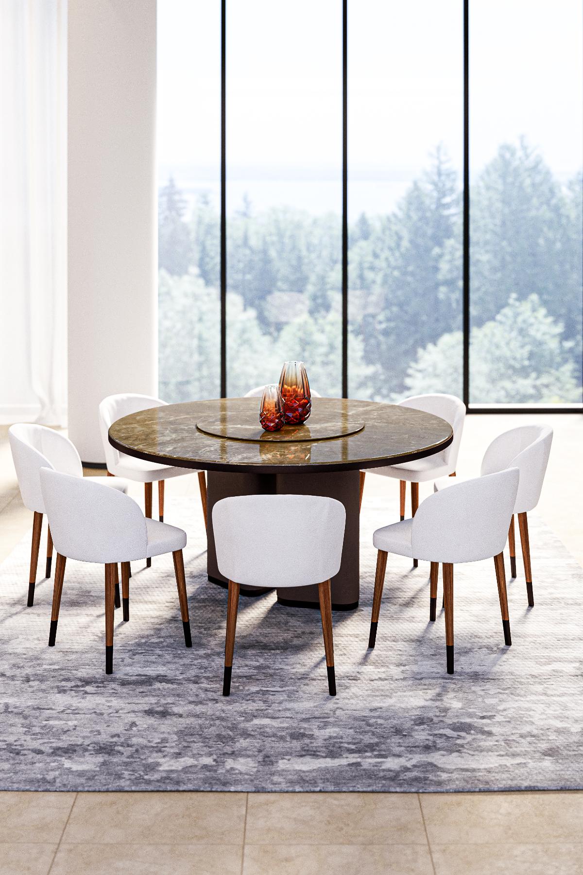 Fabian Oval Marble Dining Table Italian Design
