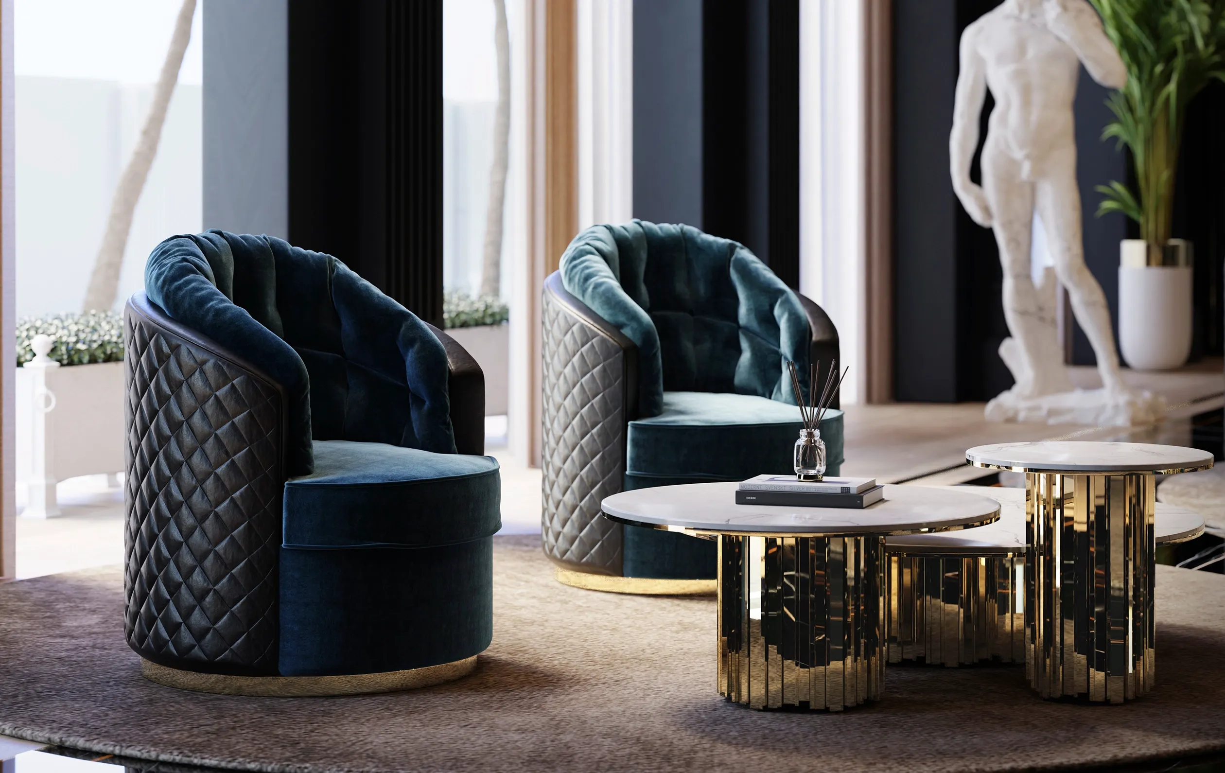 Luxe Swivel Armchair - 3