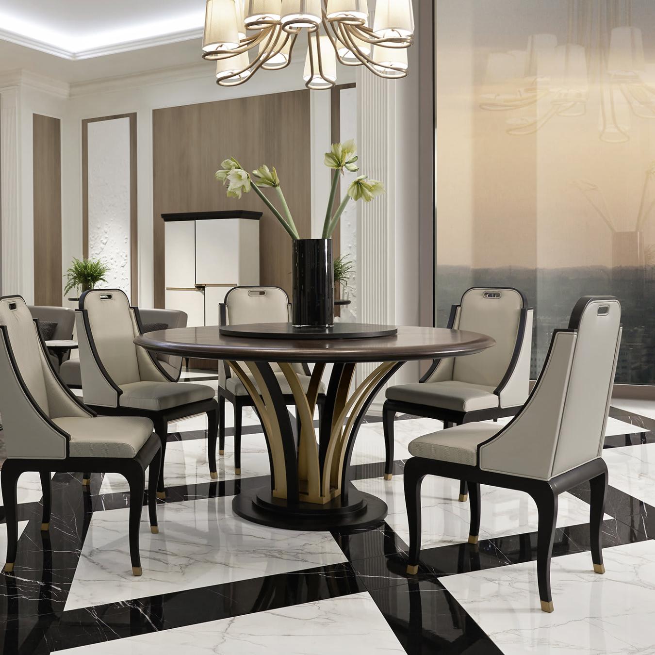 Dilan Round Dining Table | Configuration: Without Lazy Susan