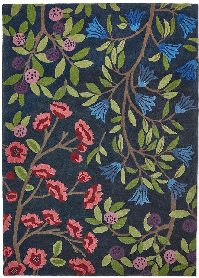 Foraging Indigo Rug | Size: 140 × 200 cm