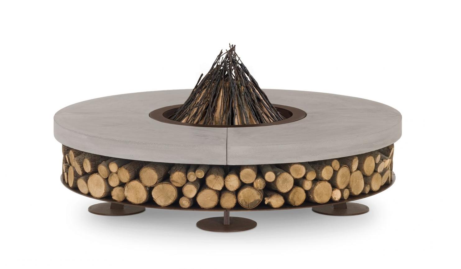 Ercole Fire Pit | Finishing: White | Dimensions: Ø 150 cm