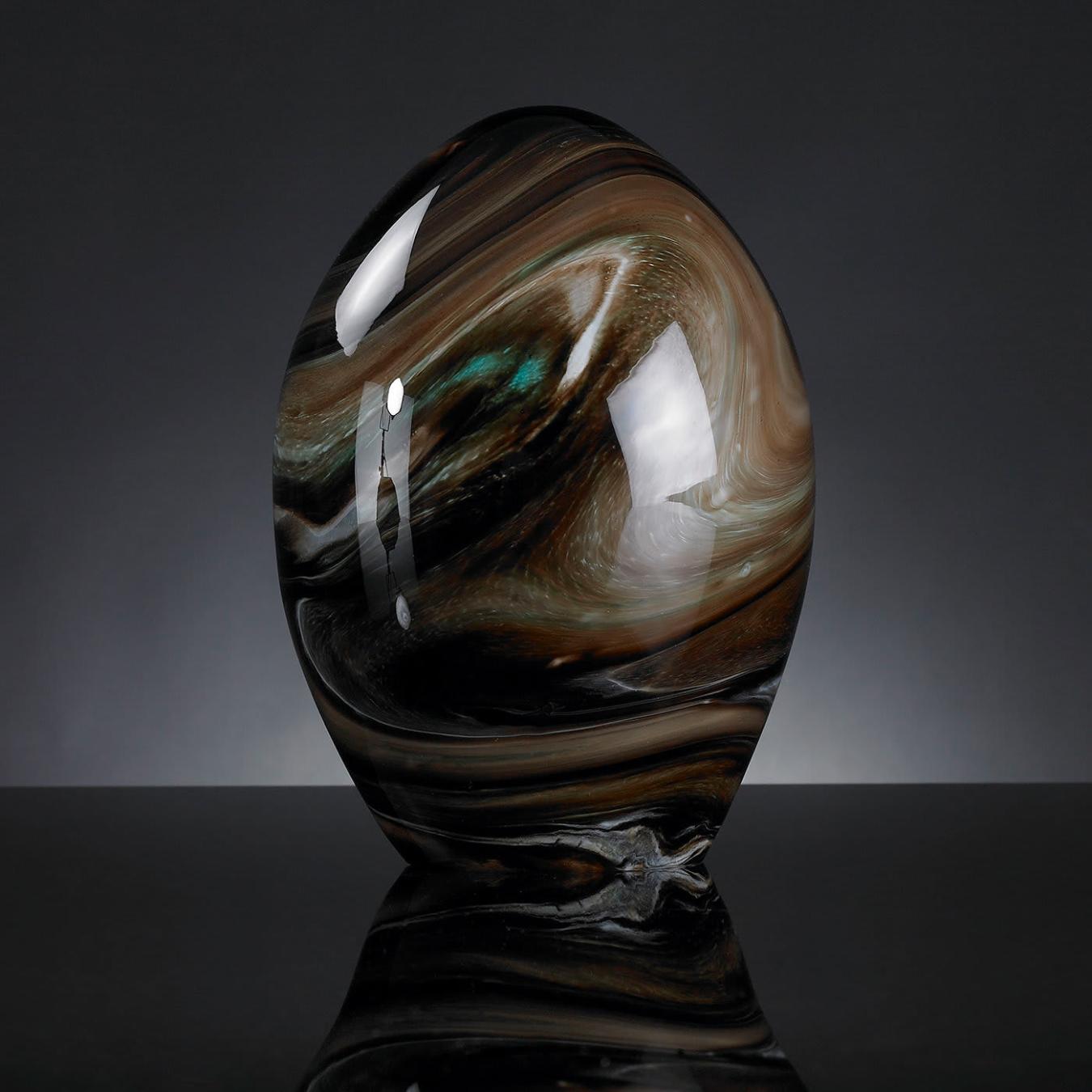Crystal Egg Brown Artisan
