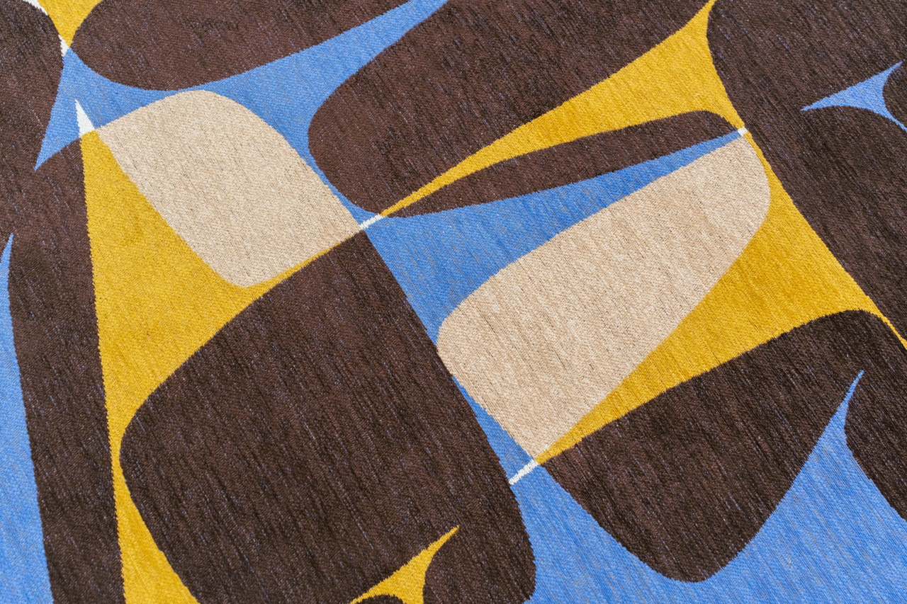 Stones Sunny Blue Belgian Designer Rug