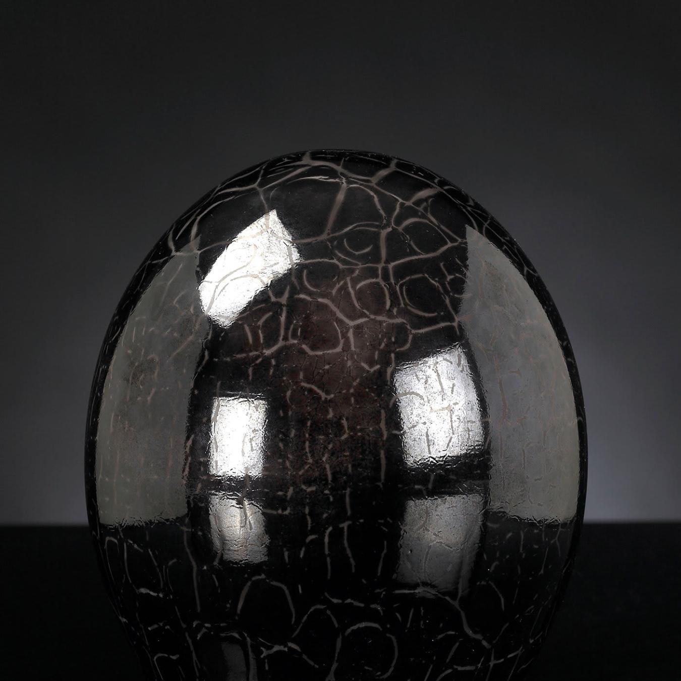 Crystal Egg Dark Brown Handcrafted