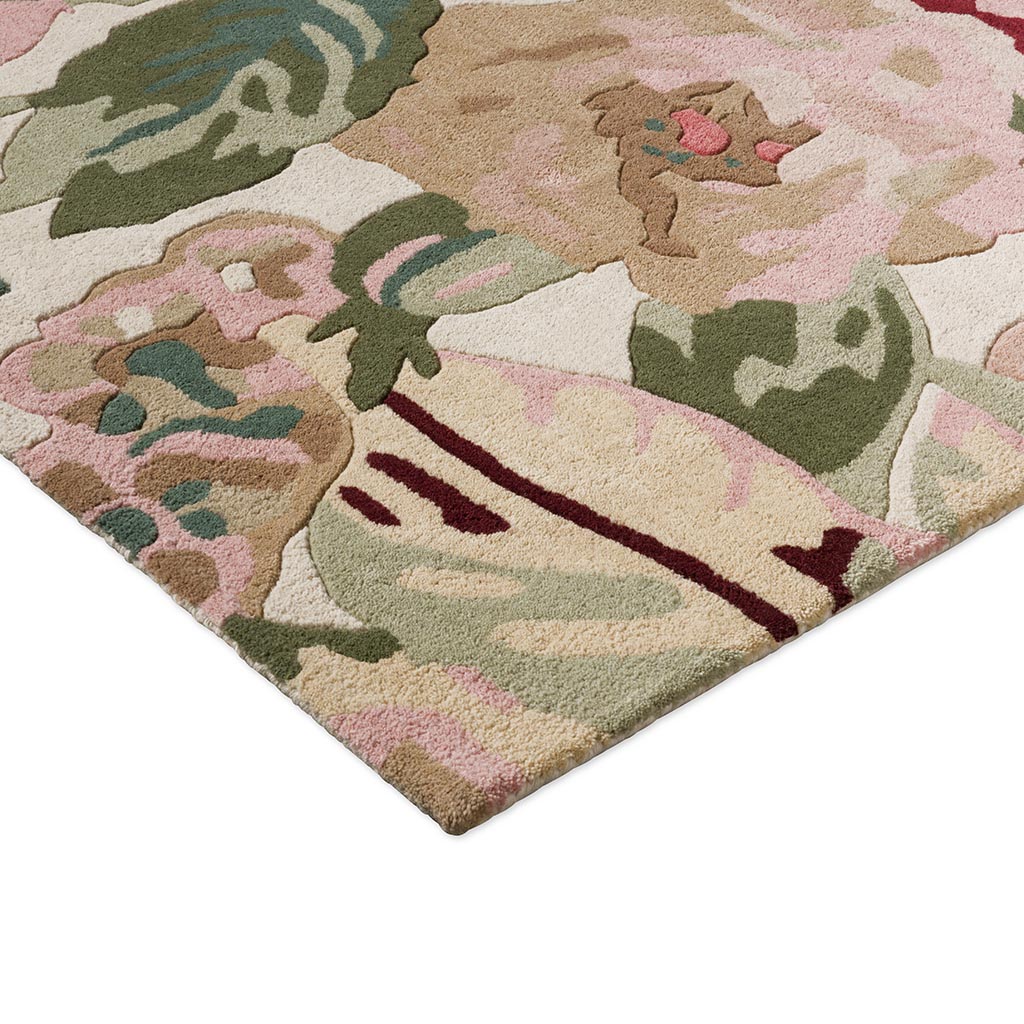 Rose & Peony Red Designer Rug