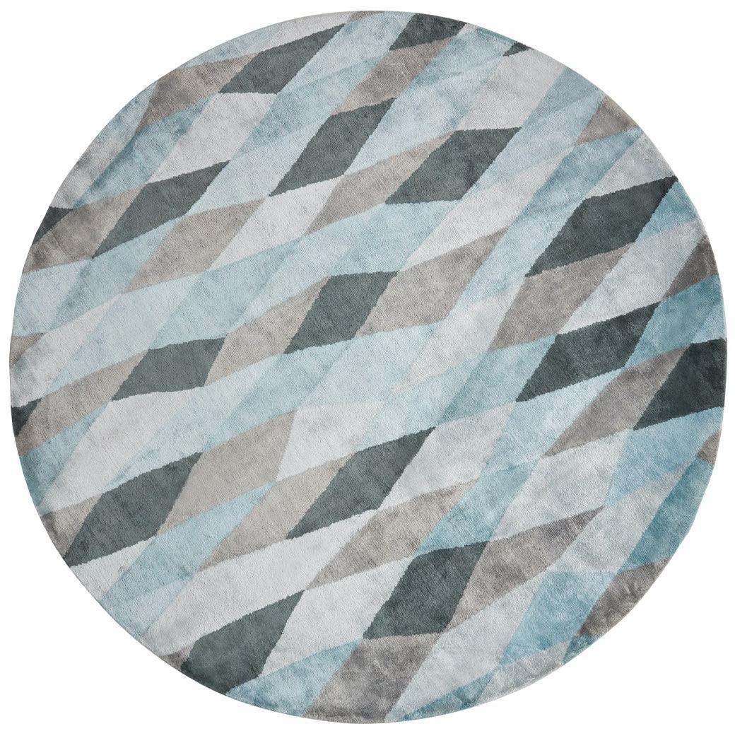 Losanghe Ubriache Blue Circle Rug | Size: Ø 220 cm