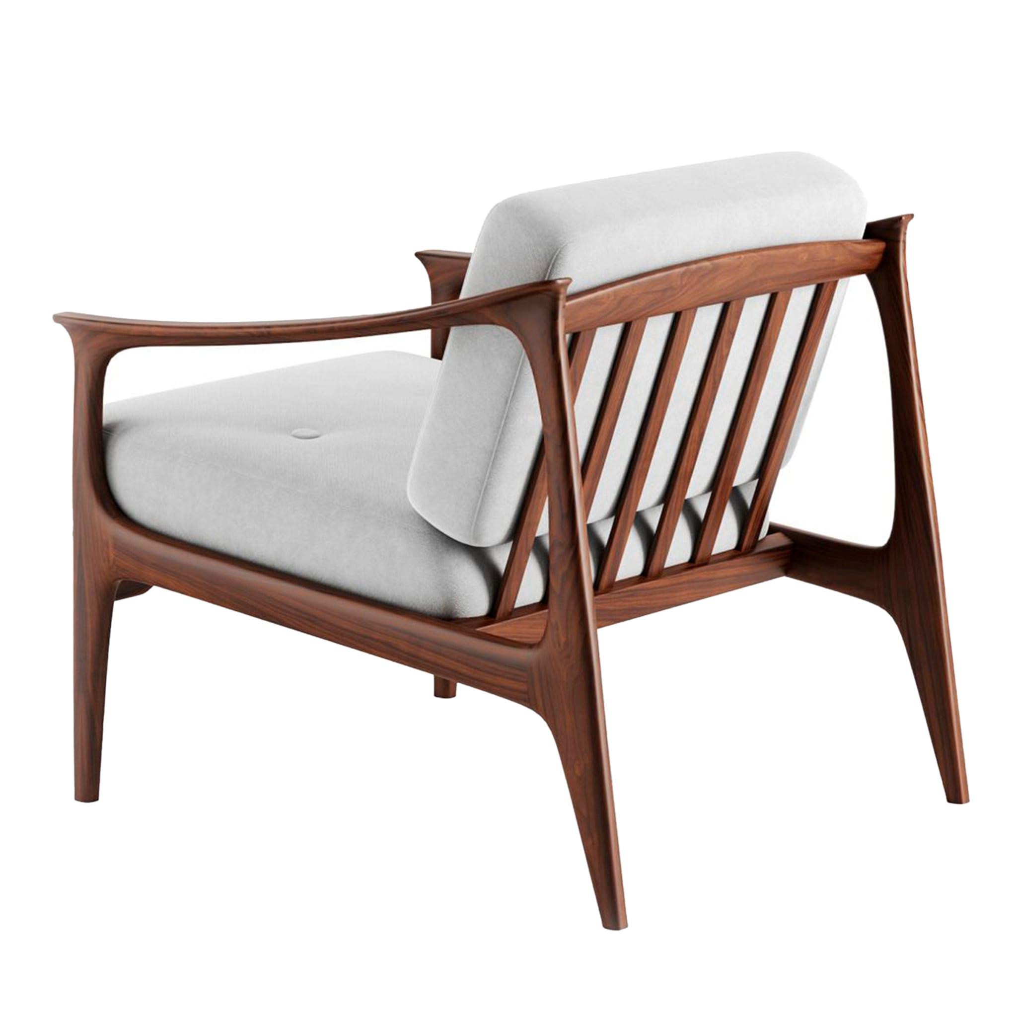 Quiete Walnut Armchair | Color: Linen BEL-LINO G077 11