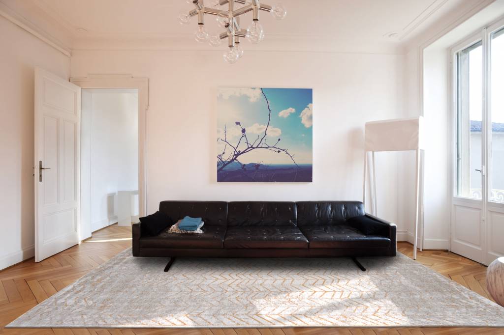 Central Yellow Rug | Size: 80 × 250 cm