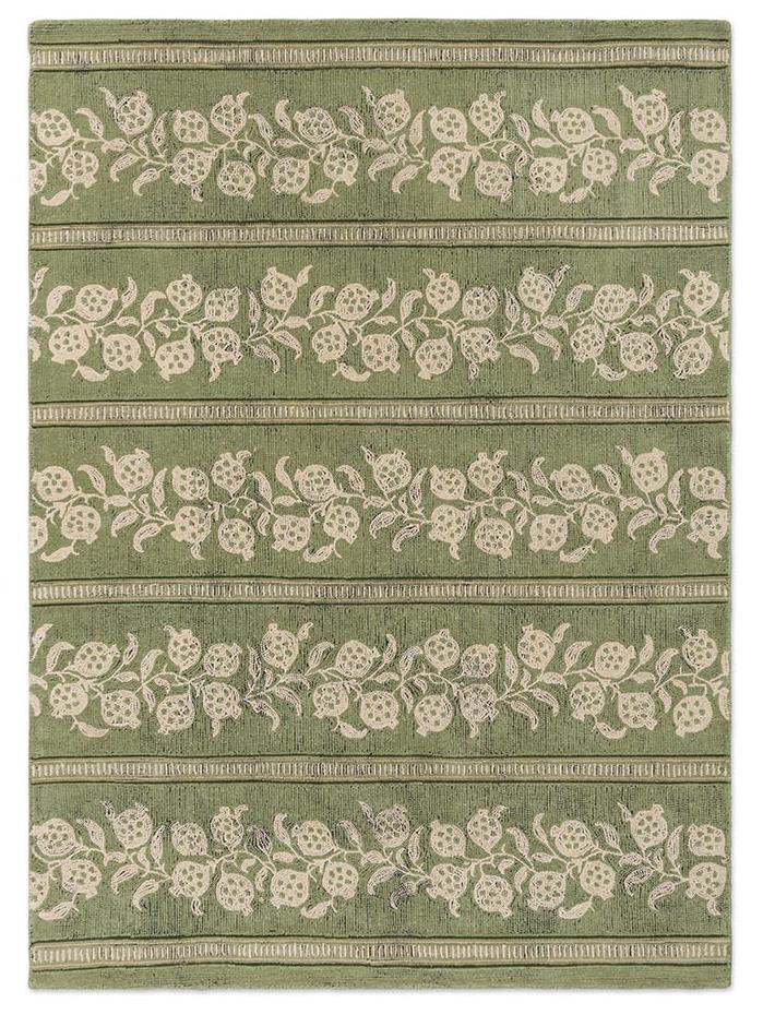 Anaar Forest Green Artisan Rug | Size: 200 × 280 cm