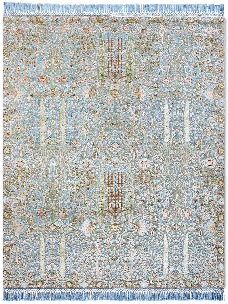 Pine Garden Blue Rug