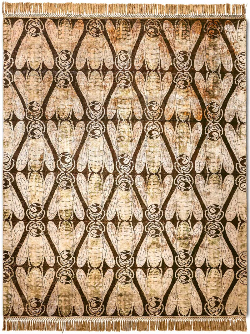 Honey Metallic Gold Rug | Size: 122 × 183 cm