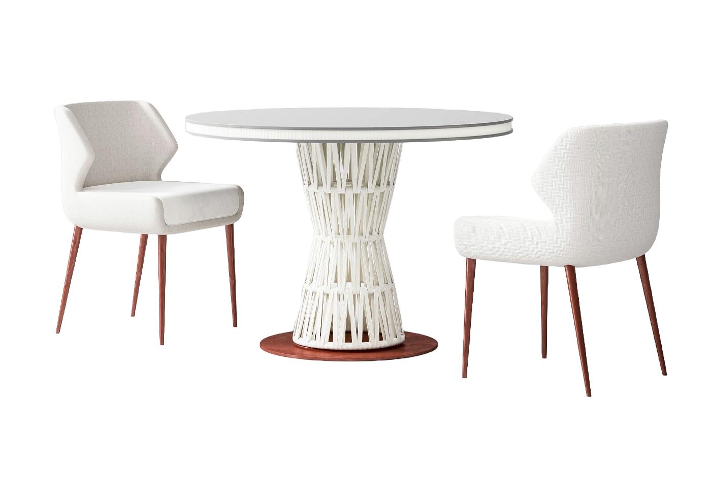 Indoor/Outdoor White Dining Set