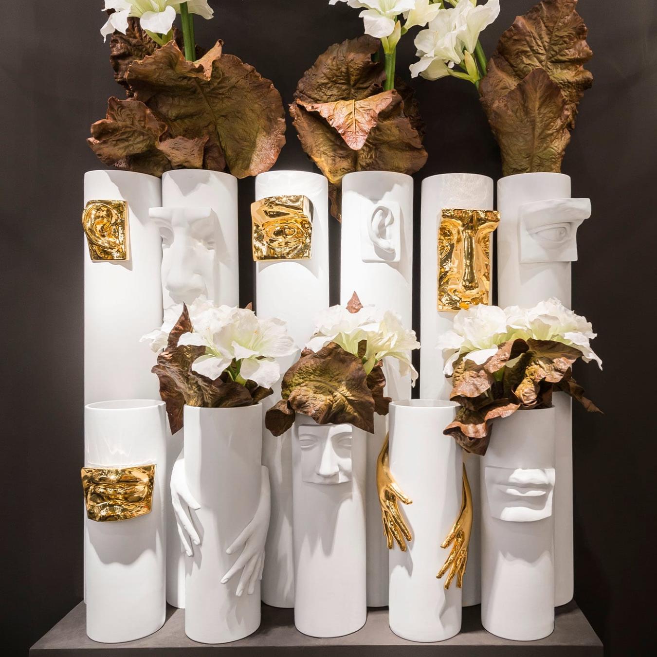 David Mouth Gold Artisan Vase