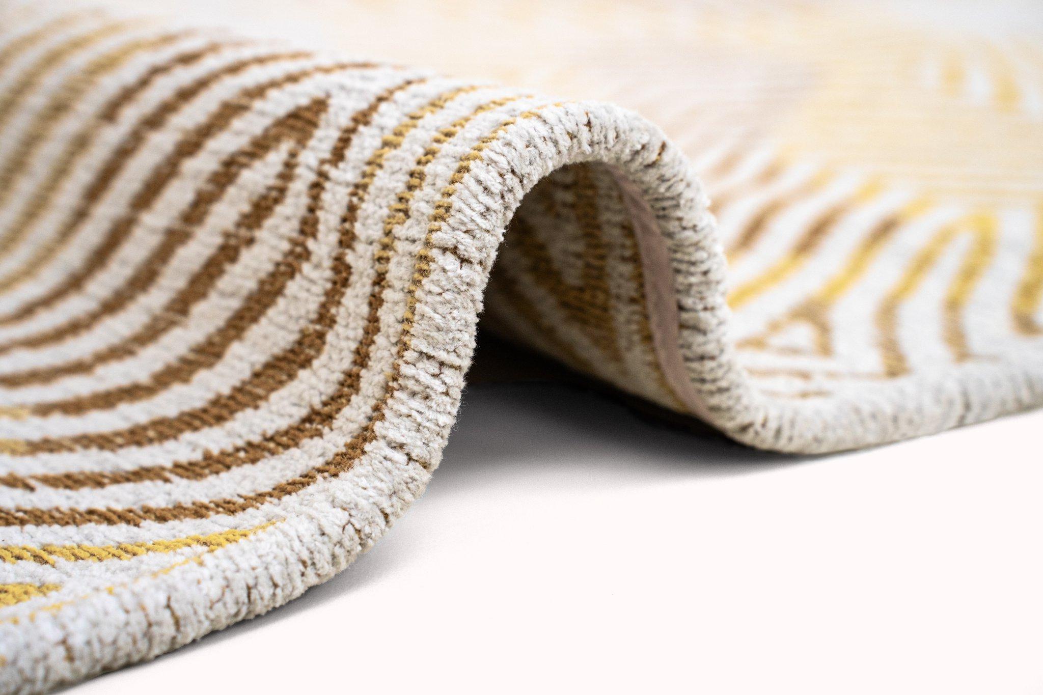 Yellow Hippy Round Rug | Size: Ø 140 cm