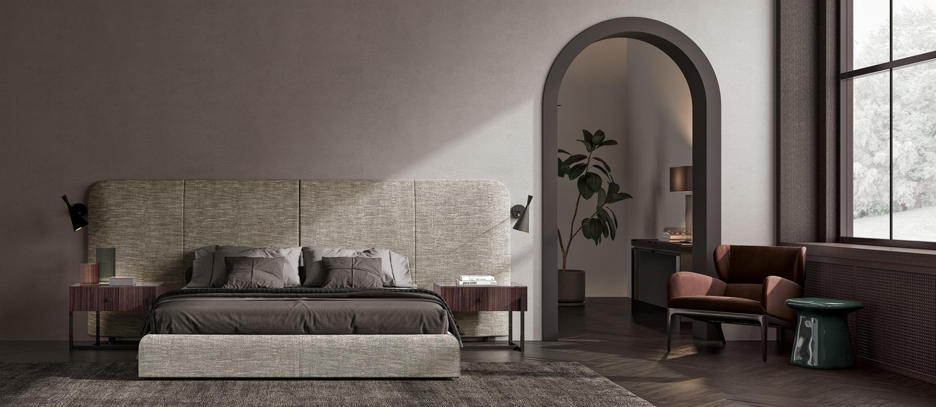 سرير «بورتلاند» بلوح رأس مرتفع | مقاس المرتبة: 180 × 200 cm