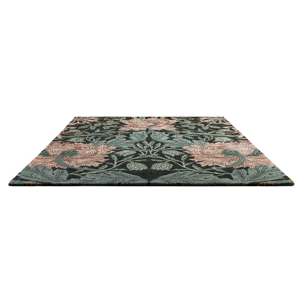 Honeysuckle & Tulip Teal Designer Rug