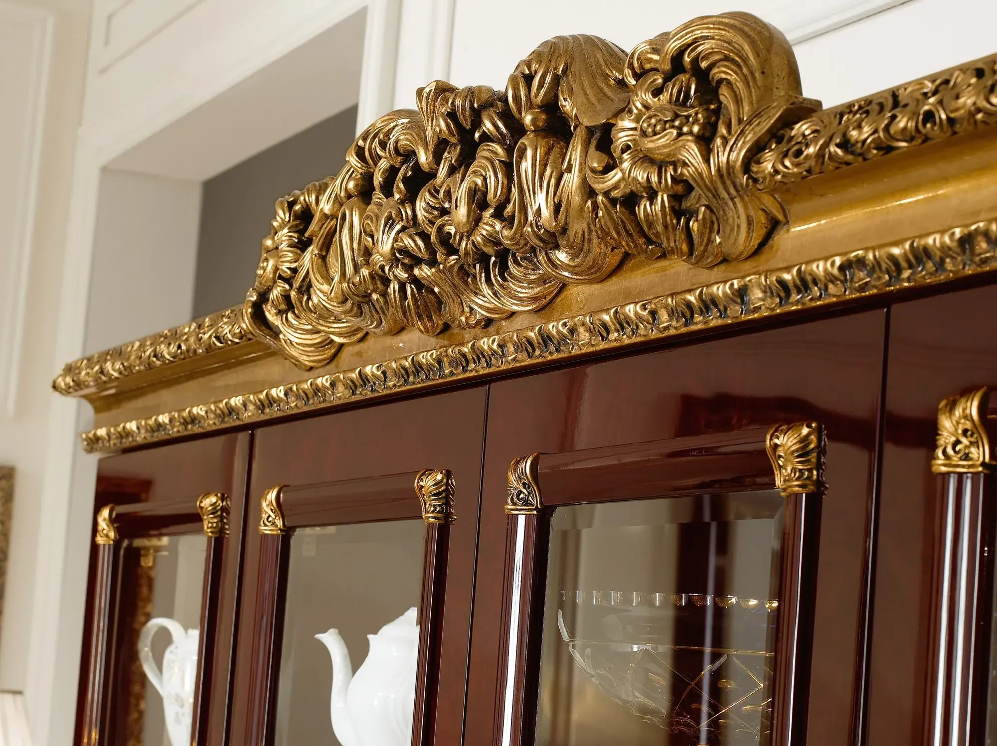 Brown & Gold Display Cabinet