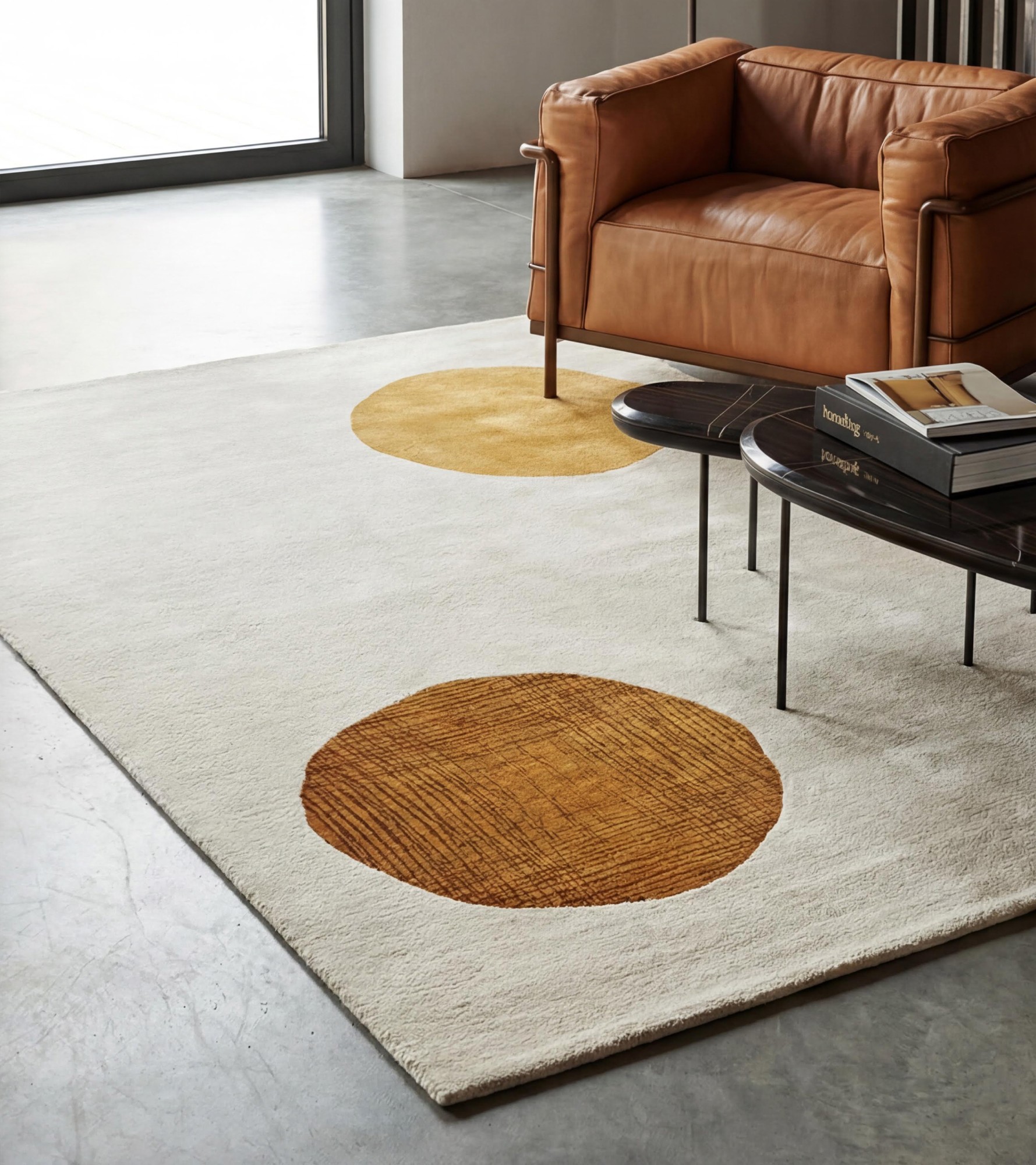 Golden Trace Handcrafted Rug