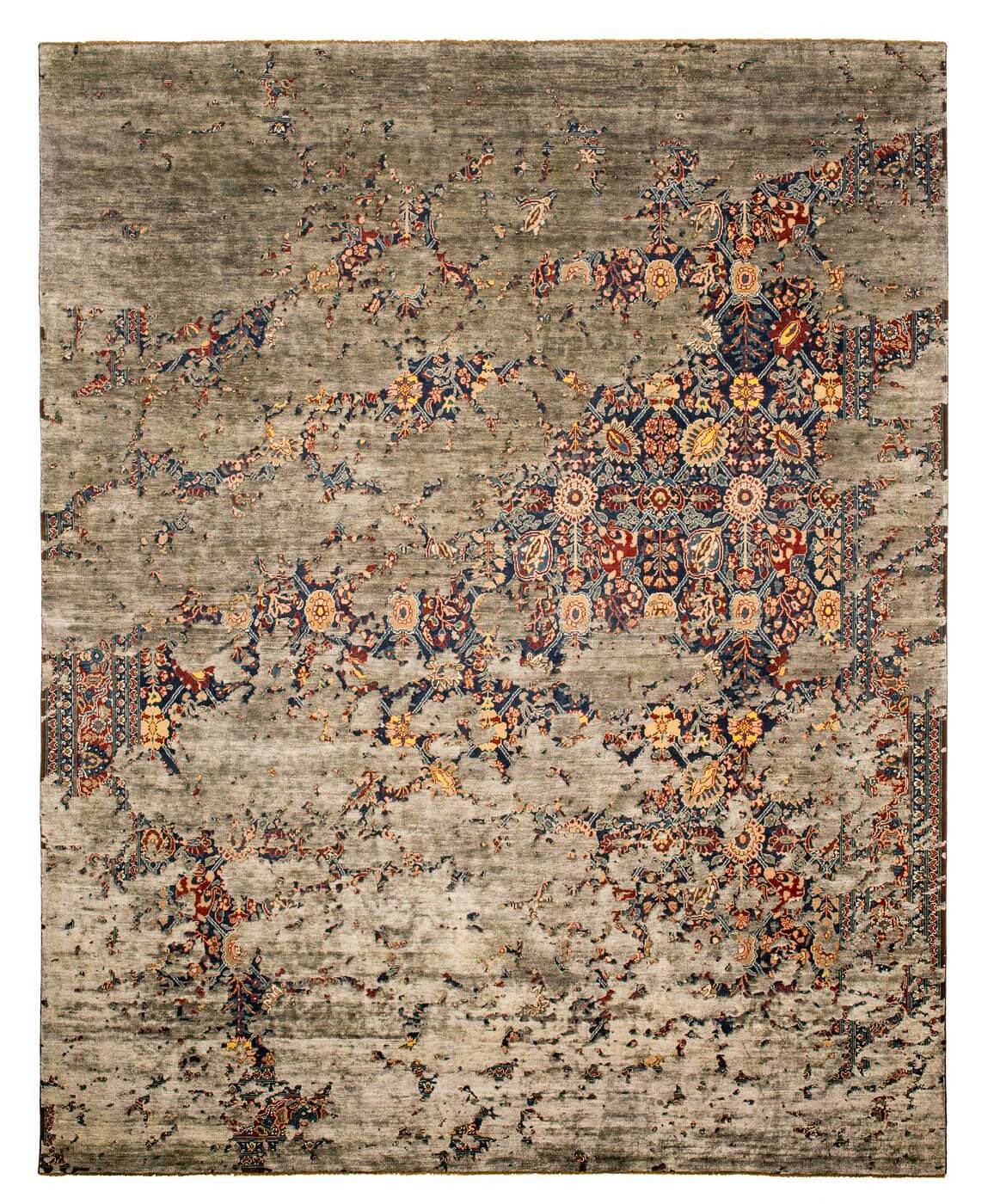 سجادة حرير «تبريز كانال إيريل» | المقاس: 250 × 300 cm