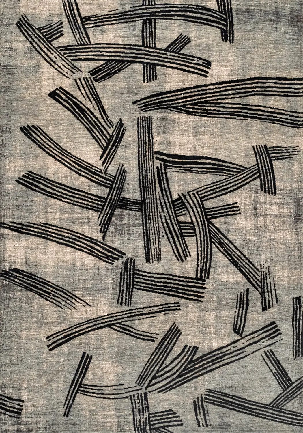 Kanji Dark Street Belgian Designer Rug