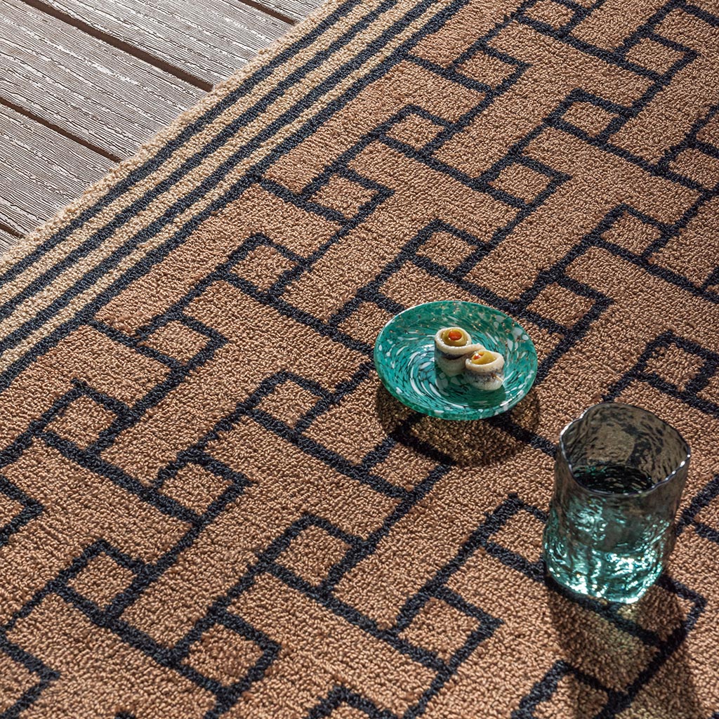 Monogram Brown Outdoor Rug | Size: 250 × 350 cm