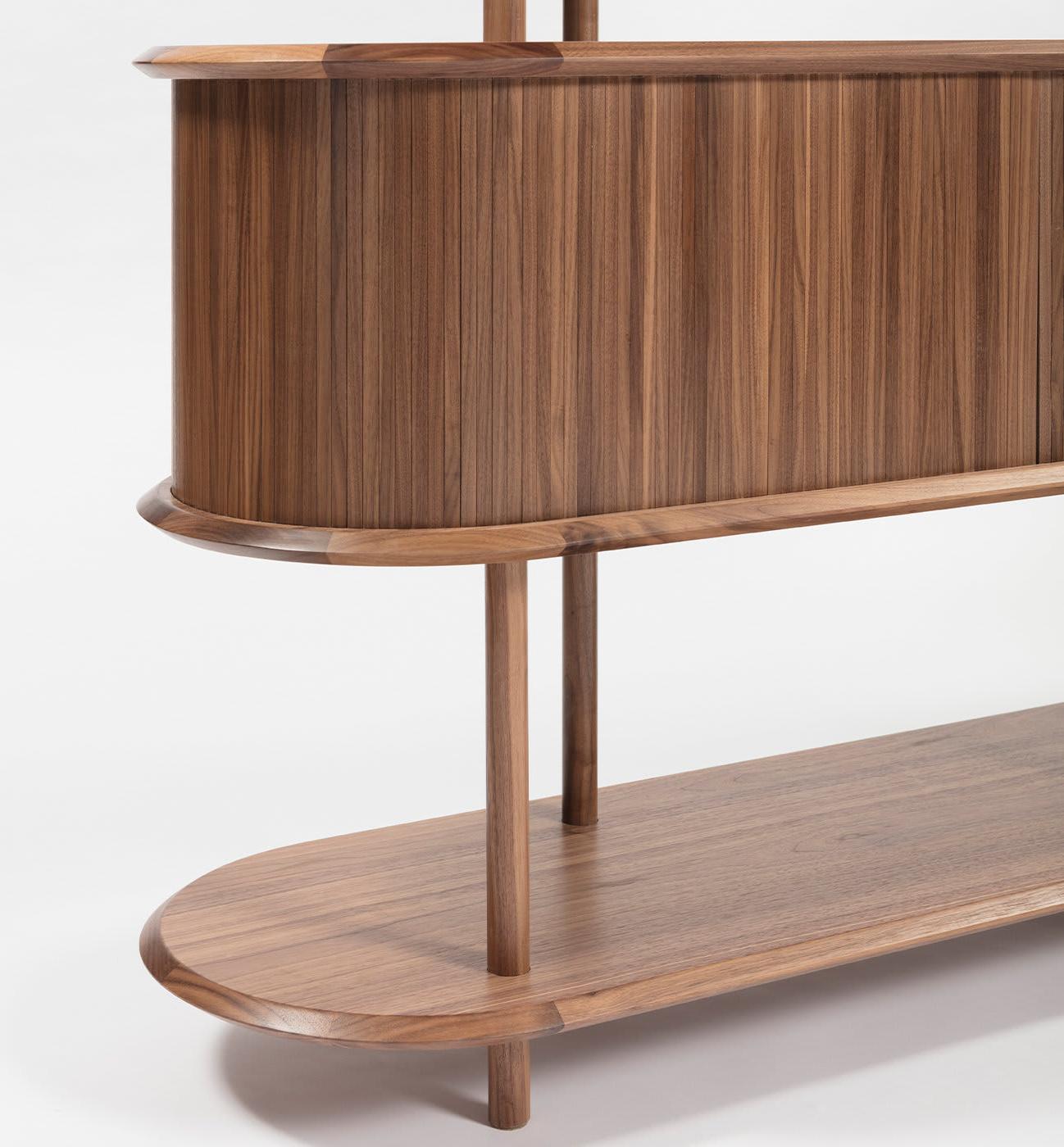 Modern Walnut Bookcase