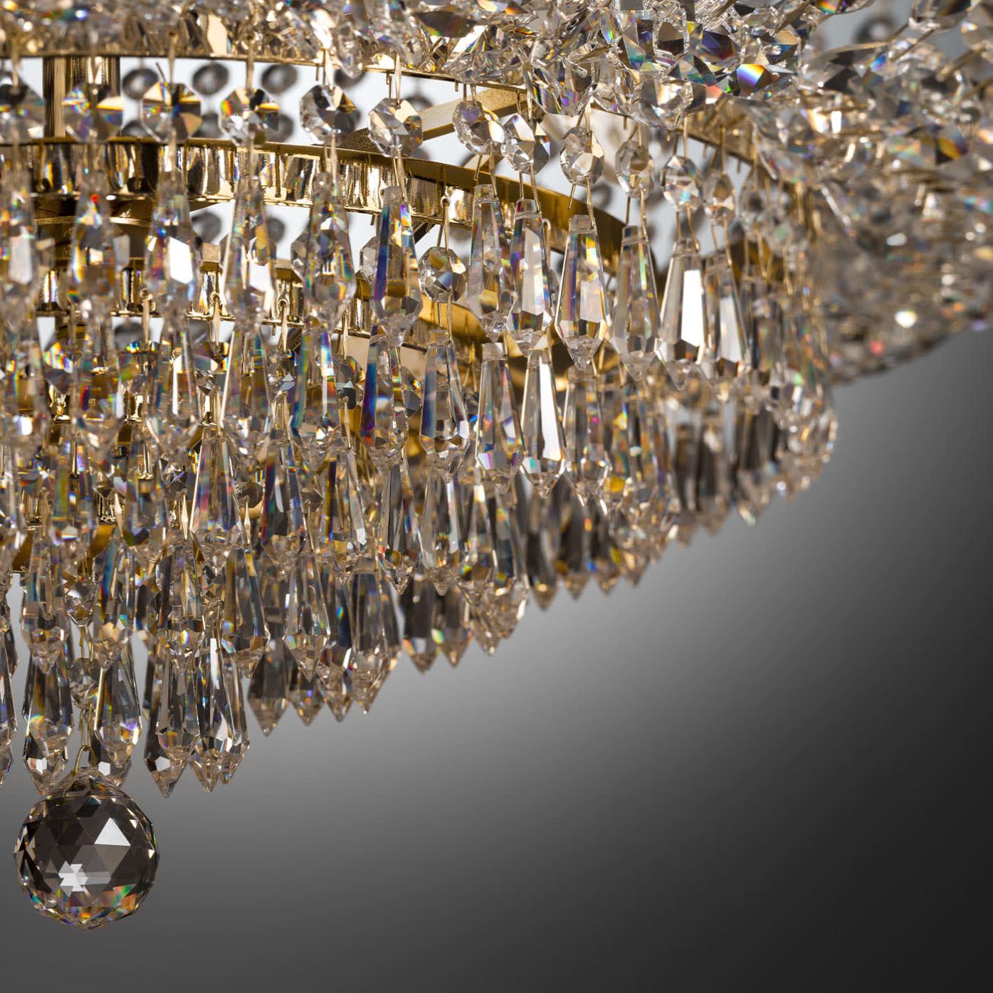 Luxury Crystal Chandelier in Soft Gold