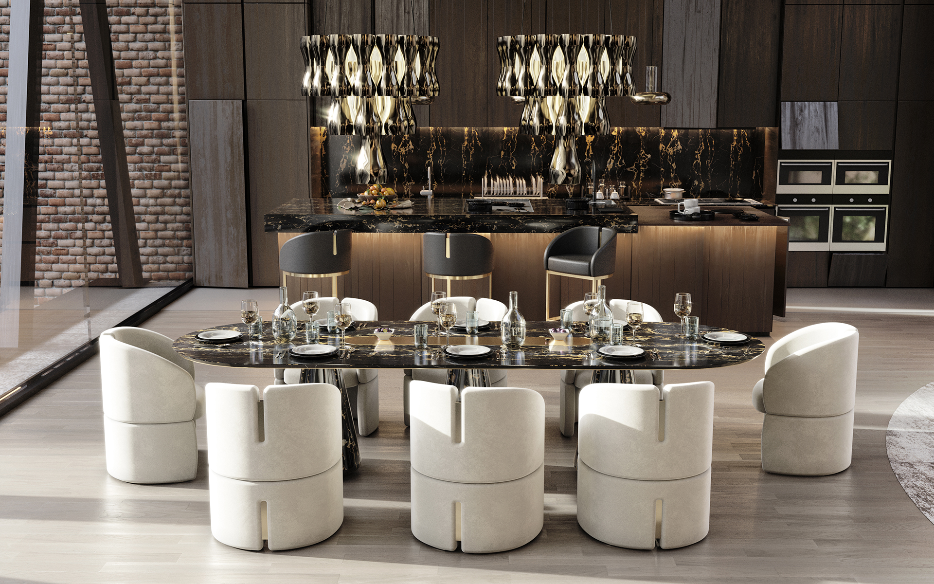 Crown Chandelier Suspension Lamp - 6