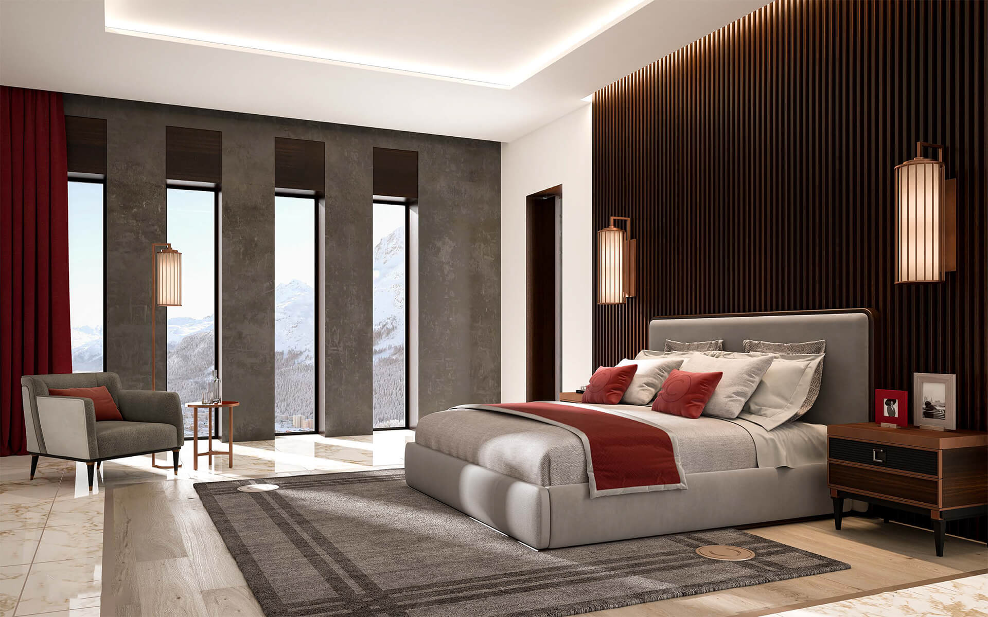 Modern Bed | Mattress Size: 200 × 200 cm